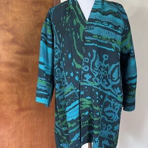 Meiko Women's Quilted Designer Teal Blue Jacket One size